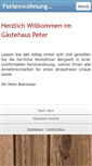 Mobile Screenshot of gaestehaus-peter.com