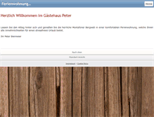 Tablet Screenshot of gaestehaus-peter.com